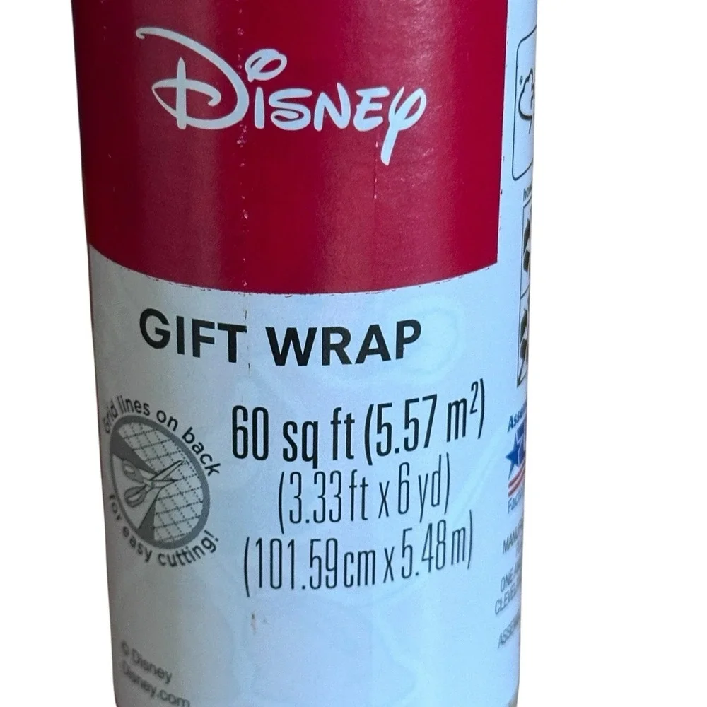 Vintage‎ Disney Christmas Wrapping Paper Mickey & Minnie Mouse 60 Sq ft Sealed